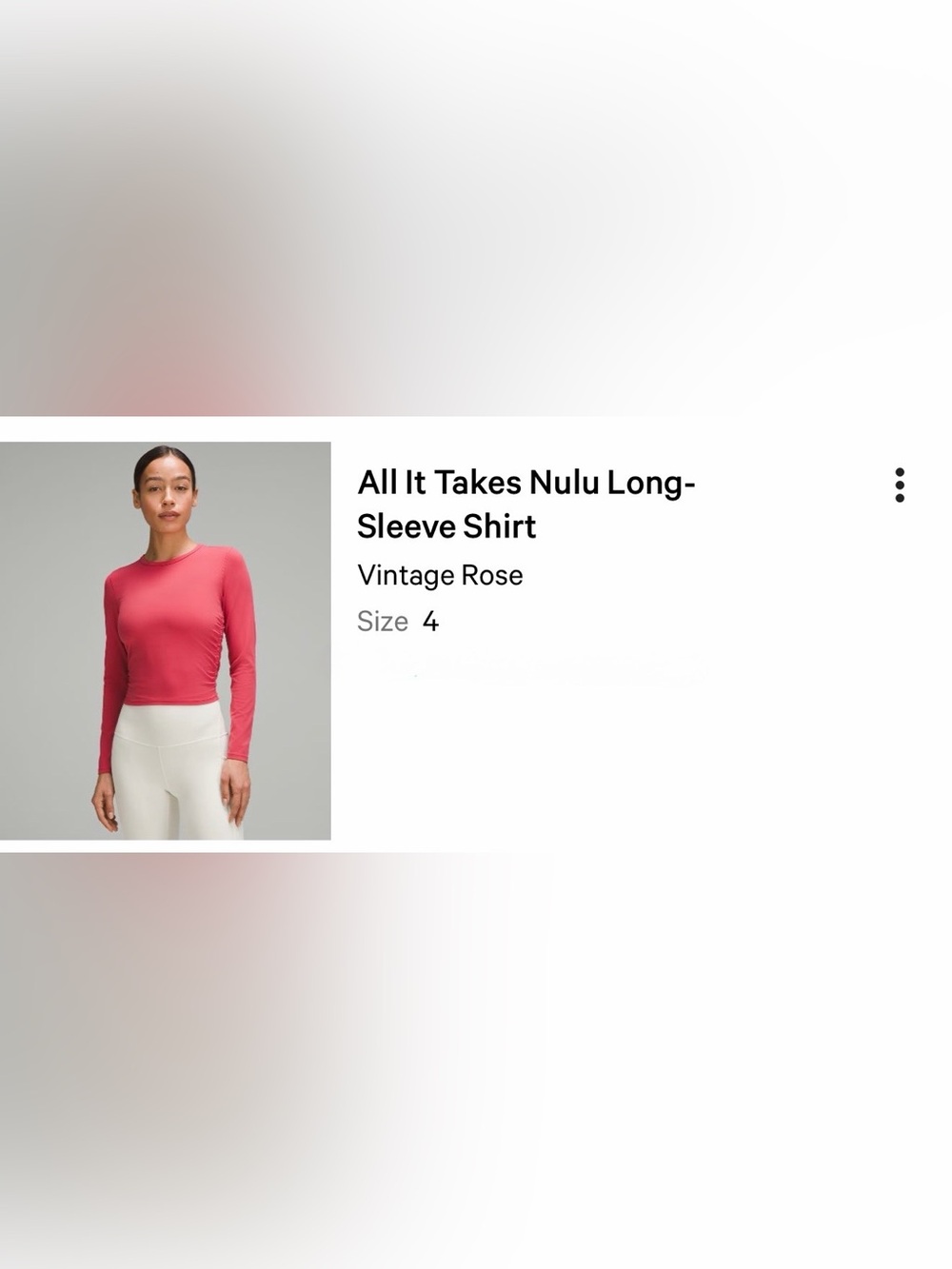 lululemon athletica Nulu Long-Sleeve Crop Top — Vintage Rose